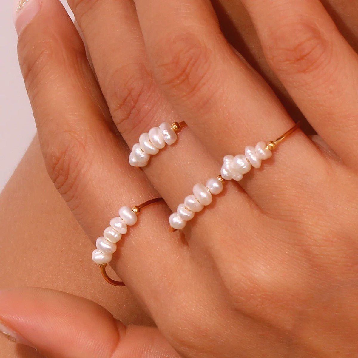 petite pearl ring