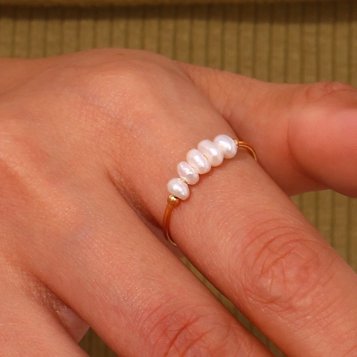 petite pearl ring